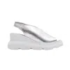 Forever & Always Shoes Agusto Leather Platform Sandal In Silver
