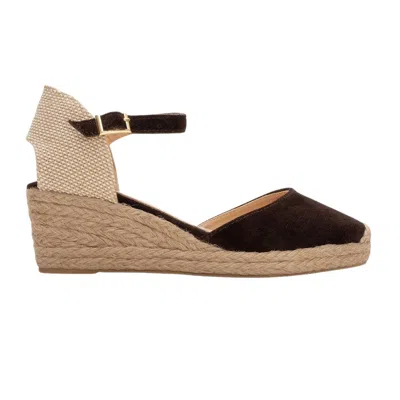 Forever & Always Shoes Women's Aldea Brown Suede Leather Platform Espadrille