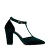 Forever & Always Shoes Women's Angelique - Emerald Green Velvet Heels In Green