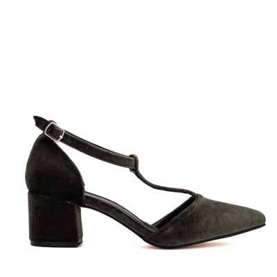 Forever & Always Shoes Women's Anicette - Olive Green Velvet Pumps