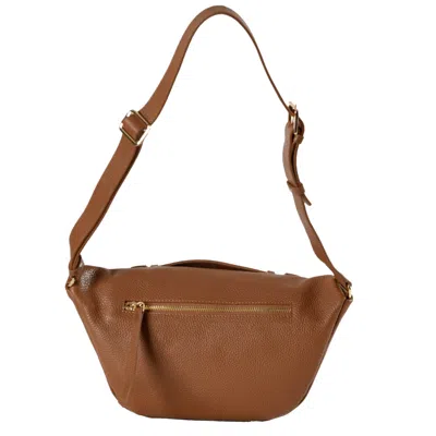 Forever & Always Shoes Women's Bianca - Cognac Brown Leather Crossbody Bag