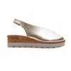 Forever & Always Shoes Women's Blom Gold Leather Platform Sandal In Gold