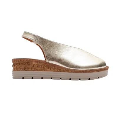 Forever & Always Shoes Women's Blom Gold Leather Platform Sandal
