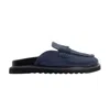 Forever & Always Shoes Laven Suede Leather Clogs In Blue