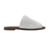Forever & Always Shoes Clau Leather Sandal In Gray