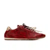 Forever & Always Shoes Crea Leather Sneakers In Red