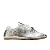 Forever & Always Shoes Crea Leather Sneakers In Silver