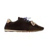 Forever & Always Shoes Crea Leather Sneakers In Burgundy