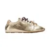 Forever & Always Shoes Crea Leather Sneakers In Gold