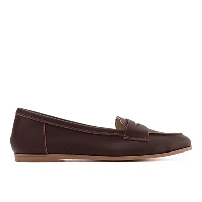 Forever & Always Shoes Women's Dorothy - Dark Brown Leather Loafers