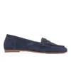 Forever & Always Shoes Women's Dorothy - Navy Blue Suede Leather Loafers