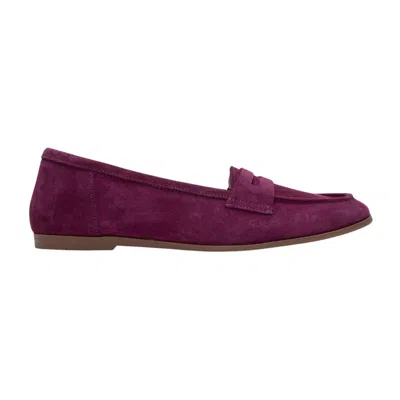 Forever & Always Shoes Women's Dorothy Purple Suede Leather Loafers