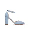 Forever & Always Shoes Women's Gisele - Baby Blue Suede Wedding Heels