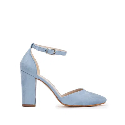 Forever & Always Shoes Women's Gisele - Baby Blue Suede Wedding Heels