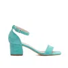 Forever & Always Shoes Women's Iva - Aqua Blue Suede Sandals