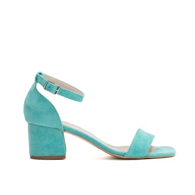 Forever & Always Shoes Women's Iva - Aqua Blue Suede Sandals