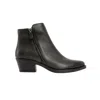 Forever & Always Shoes Women's Jayer Black Leather Double Zip Block Heel Boot In Black