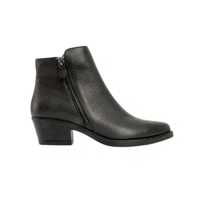 Forever & Always Shoes Women's Jayer Black Leather Double Zip Block Heel Boot