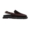Forever & Always Shoes Laby Leather Clogs In Brown