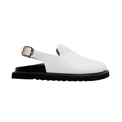 Forever & Always Shoes Women's Laby White Leather Clogs