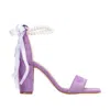 Forever & Always Shoes Melissa Block Heels Sandals With Pearls In Purple