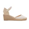 Forever & Always Shoes Women's Neutrals Aldea Beige Suede Leather Platform Espadrille In Multi