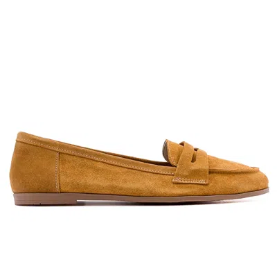 Forever & Always Shoes Women's Neutrals Dorothy - Mustard Suede Leather Loafers