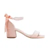 Forever & Always Shoes Women's Neutrals Illy - Coral Suede Sandals With Pearls In Orange