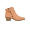 Forever & Always Shoes Jayer Leather Double-zip Block Heel Boot In Neutral