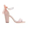 Forever & Always Shoes Women's Neutrals Melissa - Coral Suede Sandals With Pearls In Coral Pink