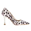 Forever & Always Shoes Women's Neutrals Raven - Zebra Suede Pointed Toe Stiletto Pump In Black