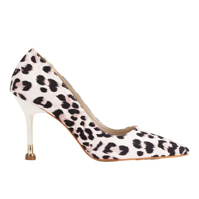 FOREVER & ALWAYS SHOES WOMEN'S NEUTRALS RAVEN - ZEBRA SUEDE POINTED TOE STILETTO PUMP