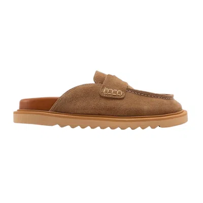 FOREVER & ALWAYS SHOES WOMEN'S ORANGE LAVEN COGNAC BROWN SUEDE LEATHER CLOGS