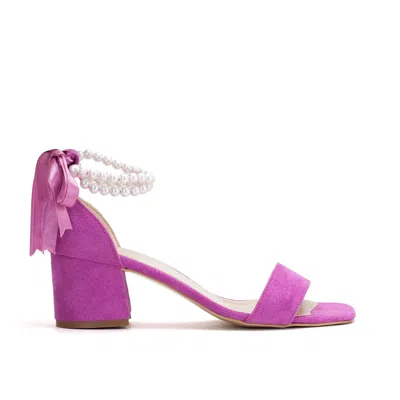Forever & Always Shoes Women's Pink / Purple Illy - Fuchsia Bridal Shoes With Pearls