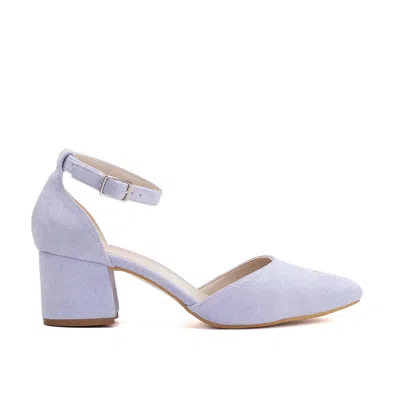 Forever & Always Shoes Women's Pink / Purple Marcelle - Lilac Suede Bridal Shoes In Pink/purple