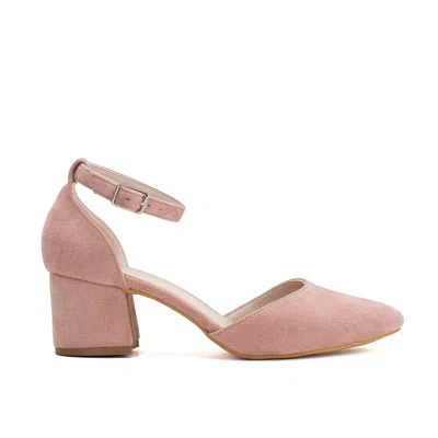 Forever & Always Shoes Women's Rose Gold Marcelle - Dusty Pink Suede Heels