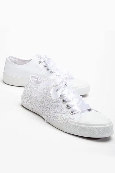 Forever & Always Shoes Women's Shelby  White Low Wedding Sneakers