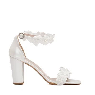 Forever & Always Shoes Women's White Dede - Ivory Lace Bridal Heels