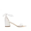 Forever & Always Shoes Women's White Illy - Ivory Block Heels With Pearls In White