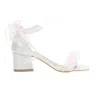 Forever & Always Shoes Women's White Moana Lace Bridal Sandals With Pearls In White