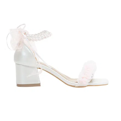 Forever & Always Shoes Women's White Moana Lace Bridal Sandals With Pearls
