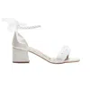 Forever & Always Shoes Women's White Sanna - Ivory Lace Bridal Sandals With Pearls In White