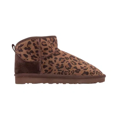 Forever & Always Shoes Women's Zaz Brown Leopard Leather Boot