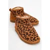 Forever & Always Shoes Zaz Leather Boot In Animal Print