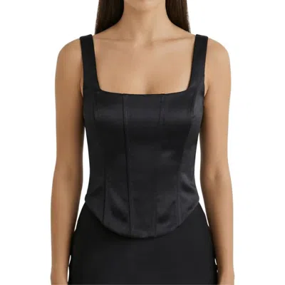 Forever & Always Venua Ultra Soft Modal Blend Bustier Top In Black