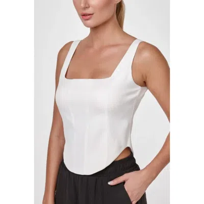 Forever & Always Venua Ultra Soft Modal Blend Bustier Top In White