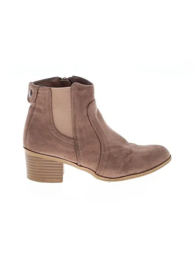 Pre-owned Forever Ankle Boots In Brown