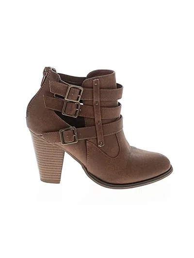 Pre-owned Forever Ankle Boots In Brown