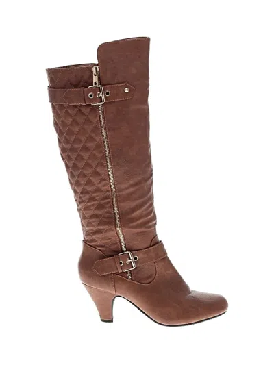 Pre-owned Forever Boots In Brown