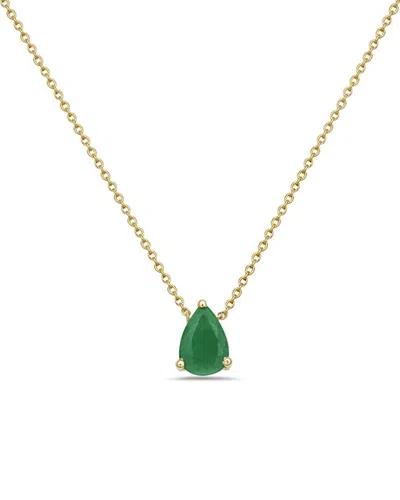 Forever Creations Signature Collection 14k 0.52 Ct. Tw. Diamond & Emerald Necklace